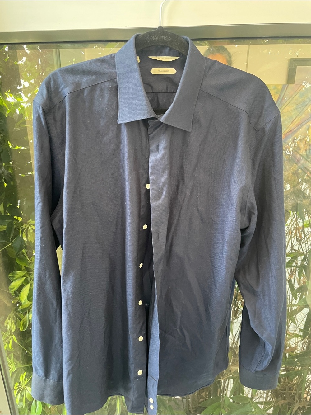Suitsupply Navy Blue Dress Shirt/ 43/17